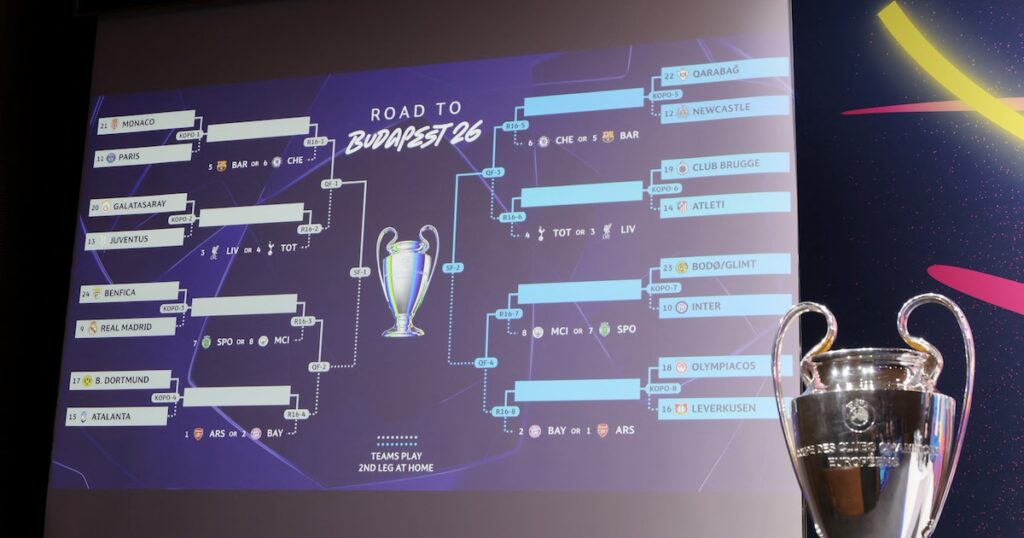 Con impactantes duelos, quedaron definidos los cruces de los playoff de la Champions League: Real Madrid chocará contra Benfica