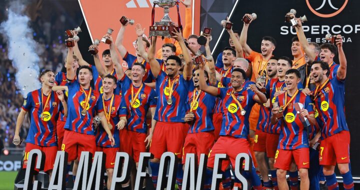 Barcelona venció 3-2 al Real Madrid en una apasionante final de la Supercopa de España