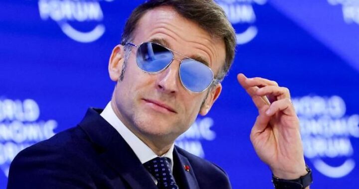 Por qué Macron está usando gafas de sol en sus apariciones en la cumbre de Davos