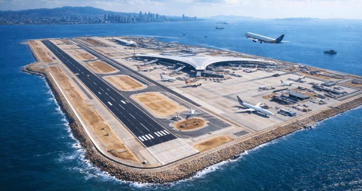 Construyen un aeropuerto flotante: será el más grande del mundo y recibirá 80 millones de pasajeros