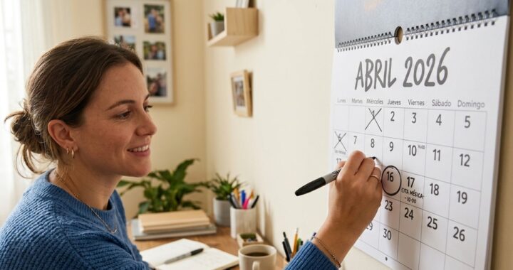 Calendario de abril 2026 para imprimir en papel