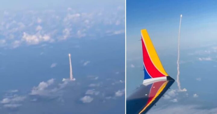 Videos impactantes del lanzamiento de Artemis II captados desde aviones comerciales