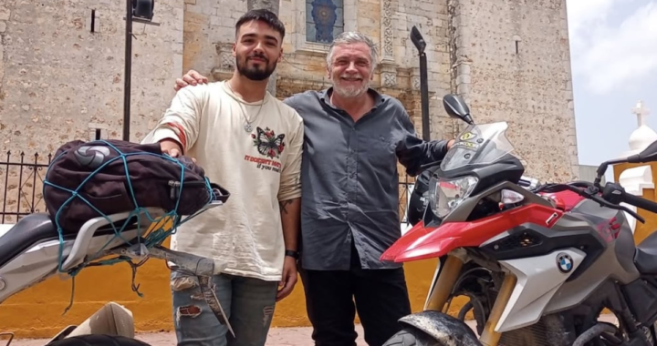 Son padre e hijo y van en moto de Córdoba a Estados Unidos a ver el Mundial: “Hay que animarse”