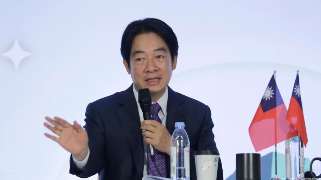 El presidente de Taiwán, William Lai, expresando su agradecimiento a Estados Unidos