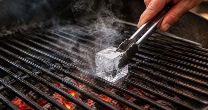 Frotar hielo en la parrilla: por qué es obligatorio hacerlo antes de empezar el asado