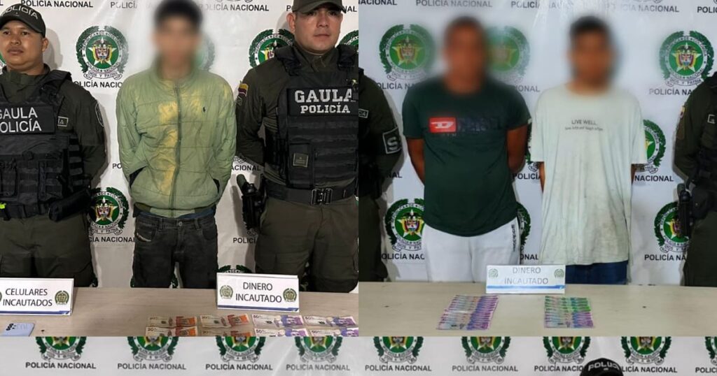 Policía Nacional detiene a grupo de personas implicadas en extorsiones en Barranquilla