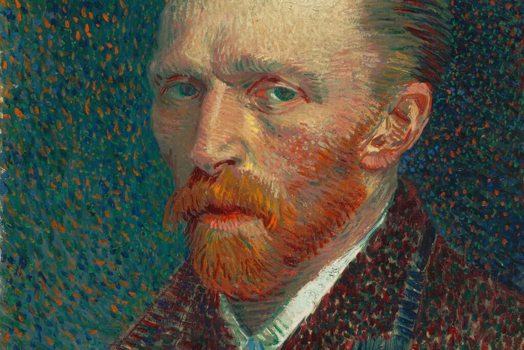 Van Gogh pintando en su estudio de planta baja en el sanatorio de Saint-Paul-de-Mausole
