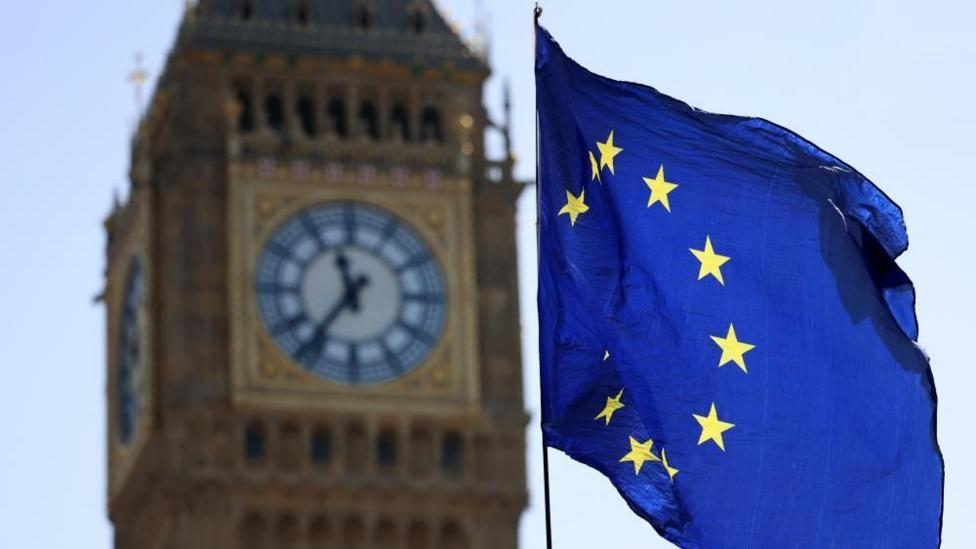 Gráfico mostrando la caída del 6% en el PIB británico tras el Brexit