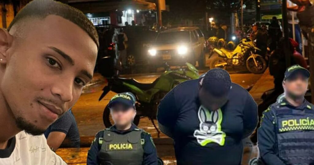 Policía investigando escena de crimen en barrio de Cartagena