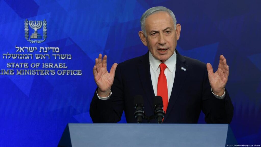 Benjamin Netanyahu hablando en Gush Etzion sobre la zona de seguridad en Líbano