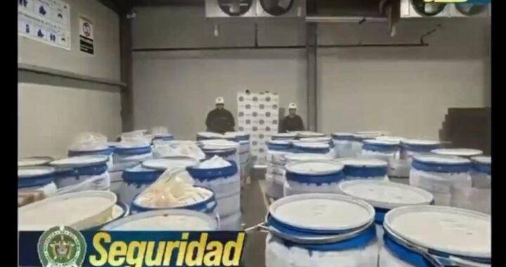 Incautan 578 kg de cocaína en Cartagena ocultos en pulpa de guayaba
