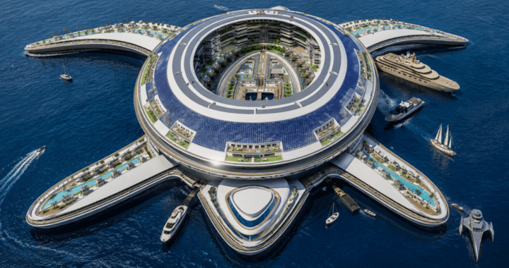 Parece una ciudad flotante: así es el gigantesco “crucero tortuga” para 60,000 personas